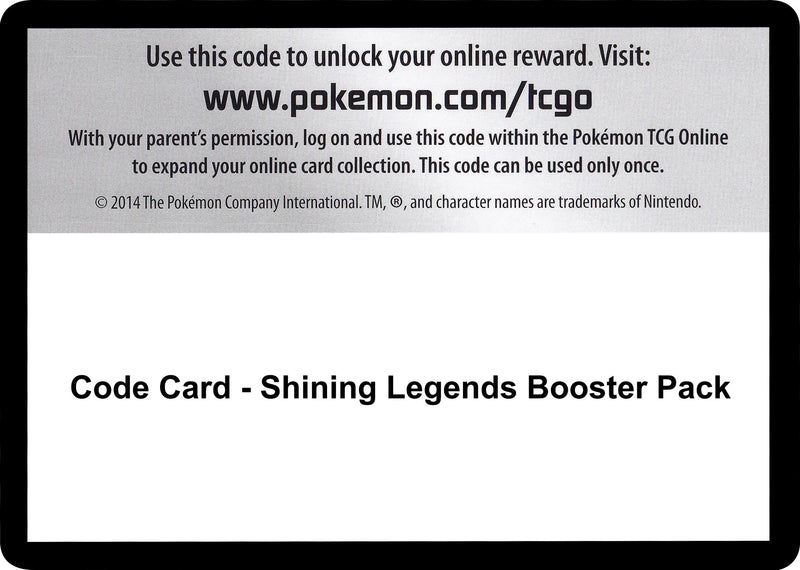 Code Card Shining Legends Booster Pack [SHL]