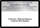 Code Card Mythical Pokemon Collection Box Keldeo [GEN]