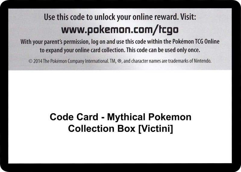 Code Card Mythical Pokemon Collection Box Victini [GEN]