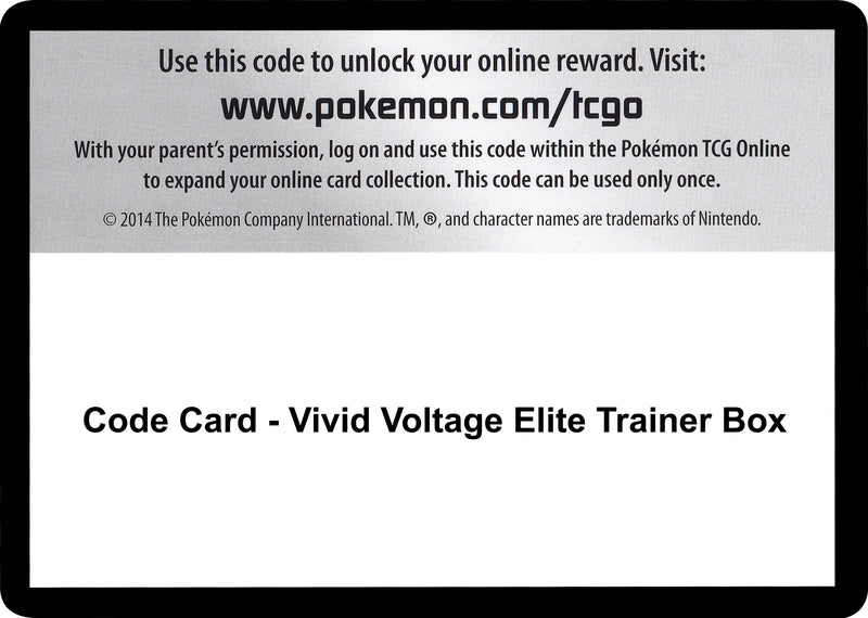 Code Card Vivid Voltage Elite Trainer Box [SWSH04]