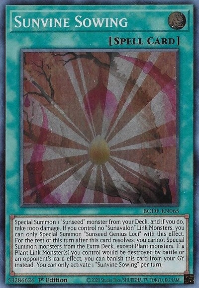 Sunvine Sowing [BODE-EN065] Super Rare