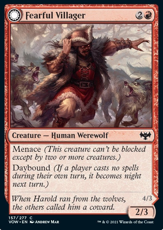 Fearful Villager // Fearsome Werewolf [Innistrad: Crimson Vow]