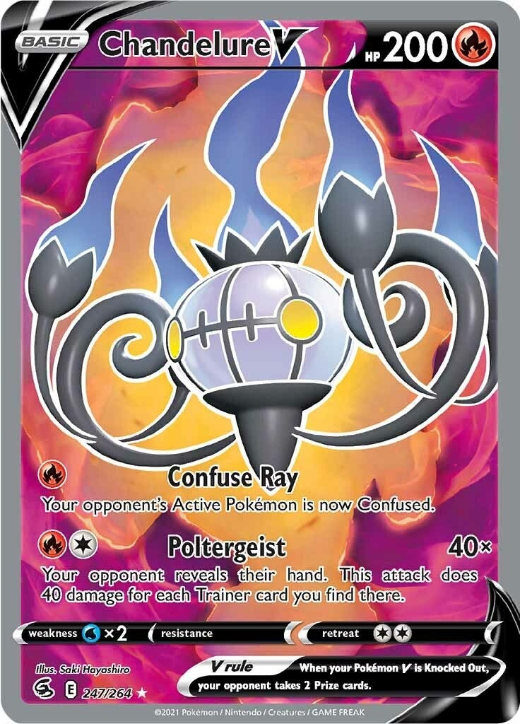 Chandelure V Full Art (247/264) [SWSH08]