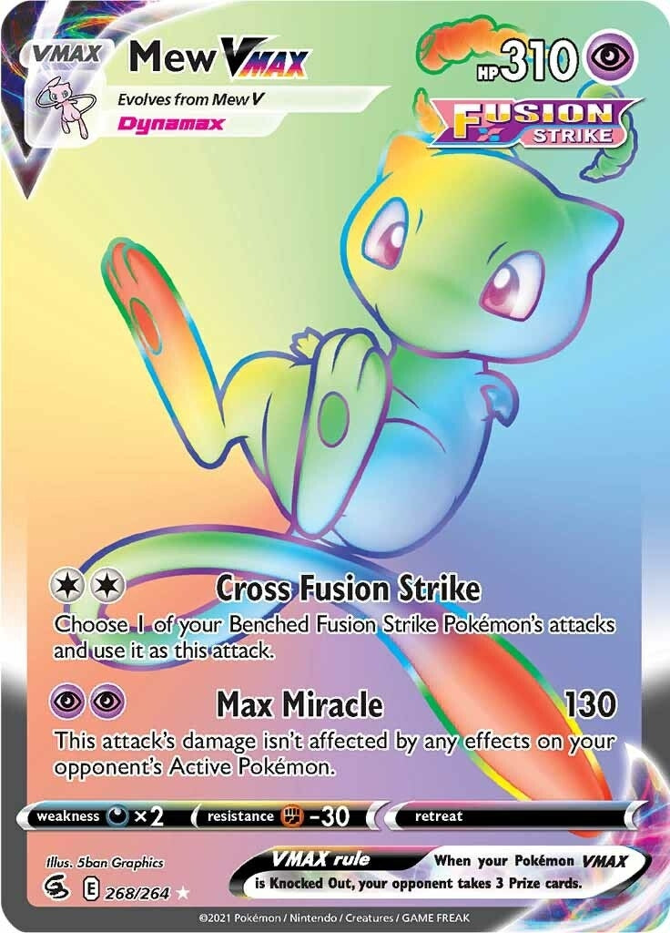 Mew VMAX (Secret) (268/264) (SWSH08: Fusion Strike)