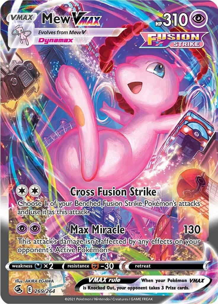 Mew VMAX (Alternate Art Secret) (269/264) (SWSH08: Fusion Strike)