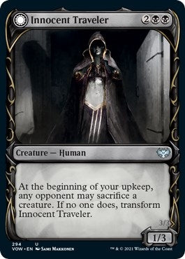 Innocent Traveler // Malicious Invader (Showcase Fang Frame) [Innistrad: Crimson Vow]