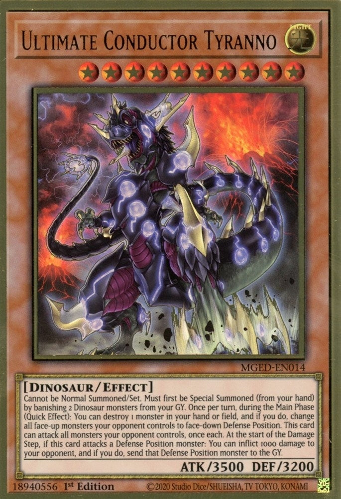 Ultimate Conductor Tyranno [MGED-EN014] Gold Rare