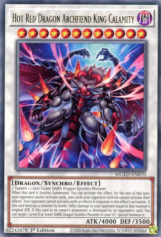 Hot Red Dragon Archfiend King Calamity (MGED-EN070) [MGED]