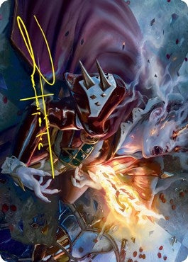 Flame Blessed Bolt Art Card Gold Stamped Signature (44) [ASVOW]
