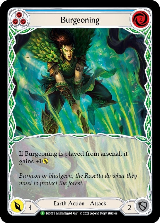 Image for Burgeoning (Blue) [Flesh and Blood: Promo Cards]