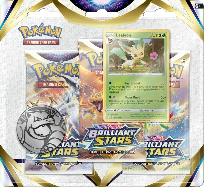 Brilliant Stars 3 Pack Blister Leafeon [SWSH09]