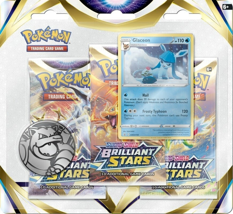 Brilliant Stars 3 Pack Blister Glaceon [SWSH09]