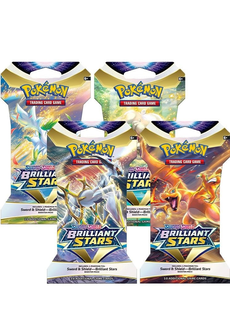 Brilliant Stars Sleeved Booster Pack Art Bundle Set of 4 [SWSH09]