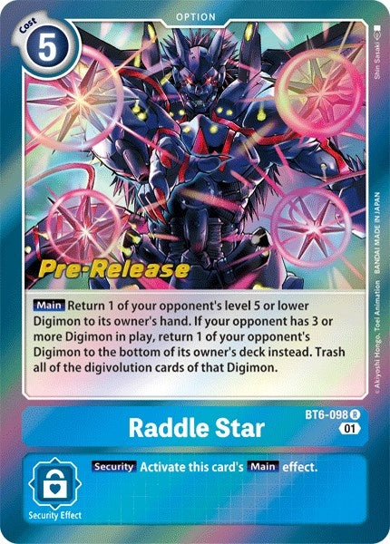 Image for Raddle Star [Double Diamond Pre-Release Cards]