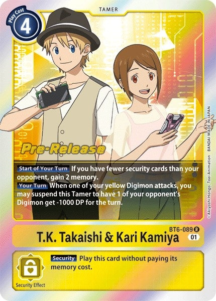Image for T.K. Takaishi & Kari Kamiya [Double Diamond Pre-Release Cards]