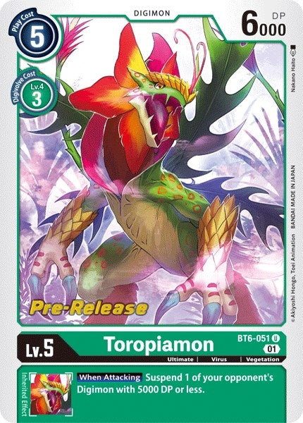 Image for Toropiamon [Double Diamond Pre-Release Cards]