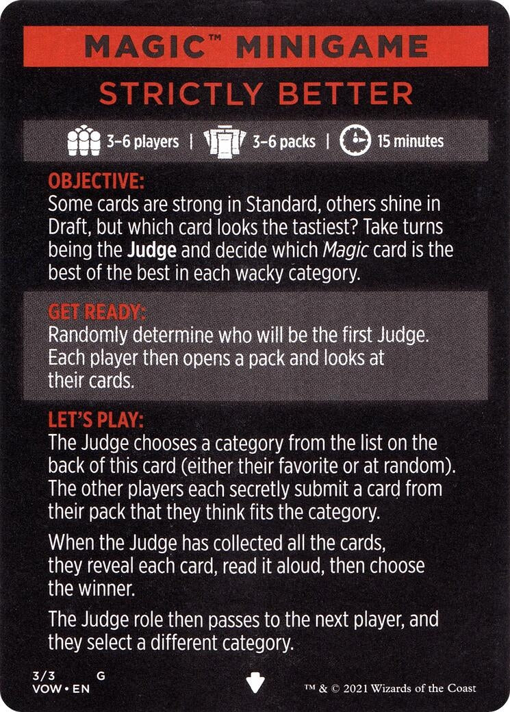 Magic Minigame Strictly Better (3) [VOW]