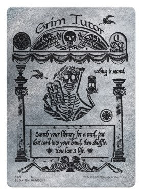 Grim Tutor Silver Laminate (365) [SLD]