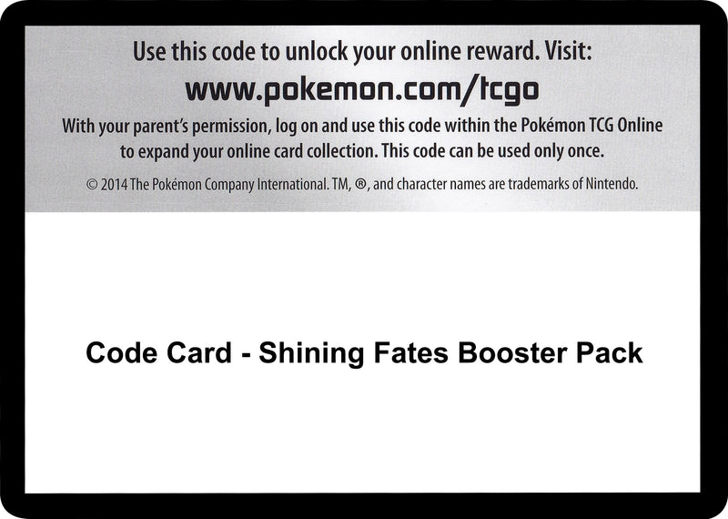 Code Card Shining Fates Booster Pack [SHF]