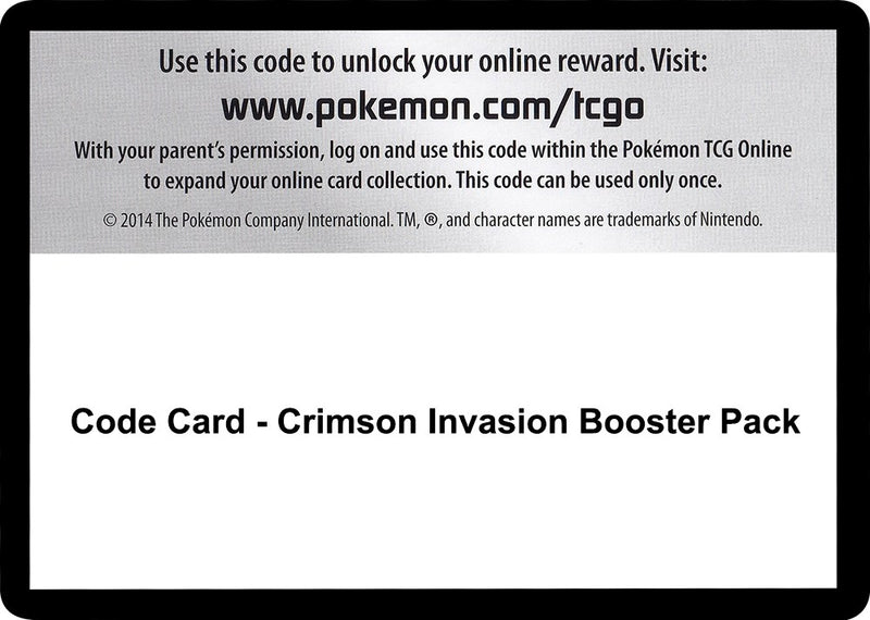 Code Card Crimson Invasion Booster Pack [SM04]