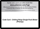 Code Card Chilling Reign Single Pack Blister Phanpy [SWSH06]