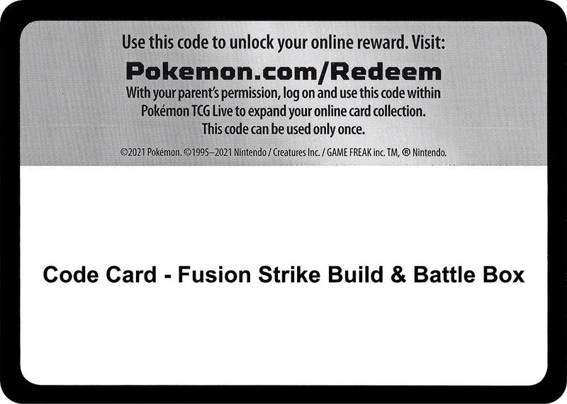Code Card Fusion Strike Build and Battle Box [SWSH08]
