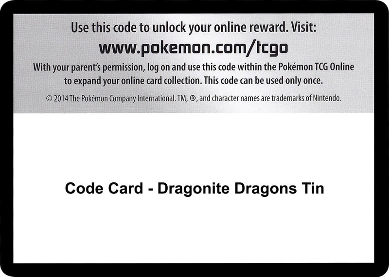 Code Card Dragonite Dragons Tin [MCAP]