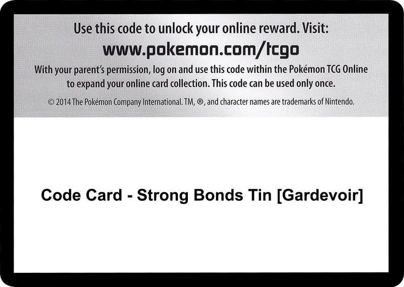 Code Card Strong Bonds Tin Gardevoir [MCAP]