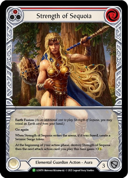 Image for Strength of Sequoia (Red) [Flesh and Blood: Promo Cards]