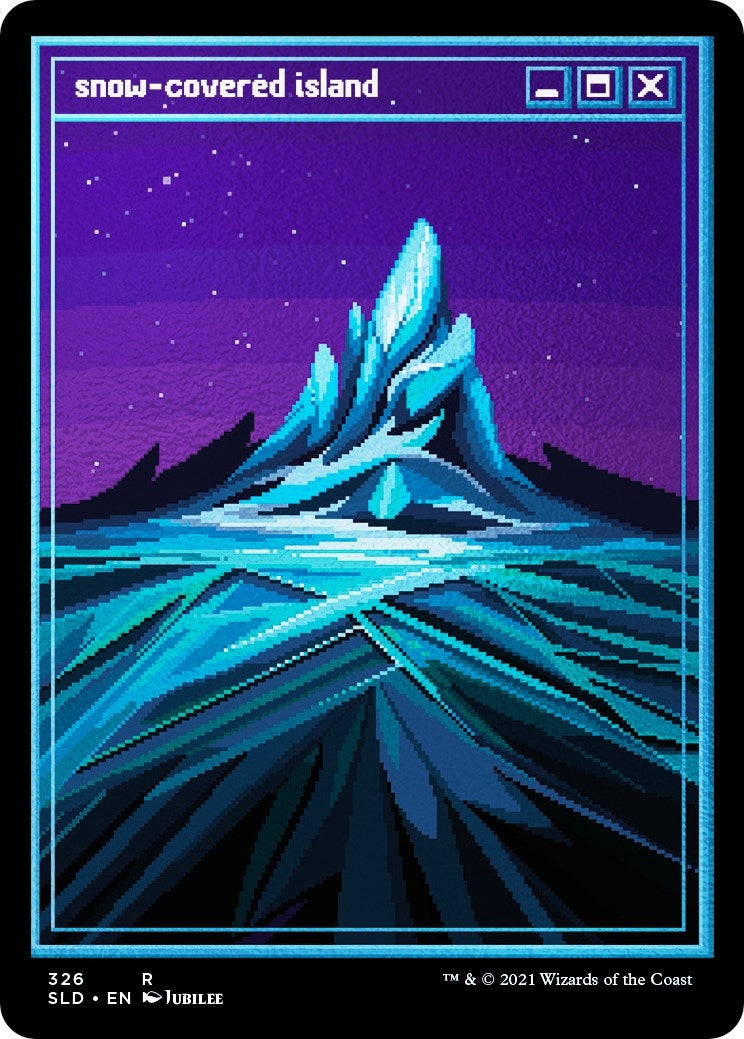 Snow Covered Island PixelSnowLandsjpg Foil Etched (326) [SLD]