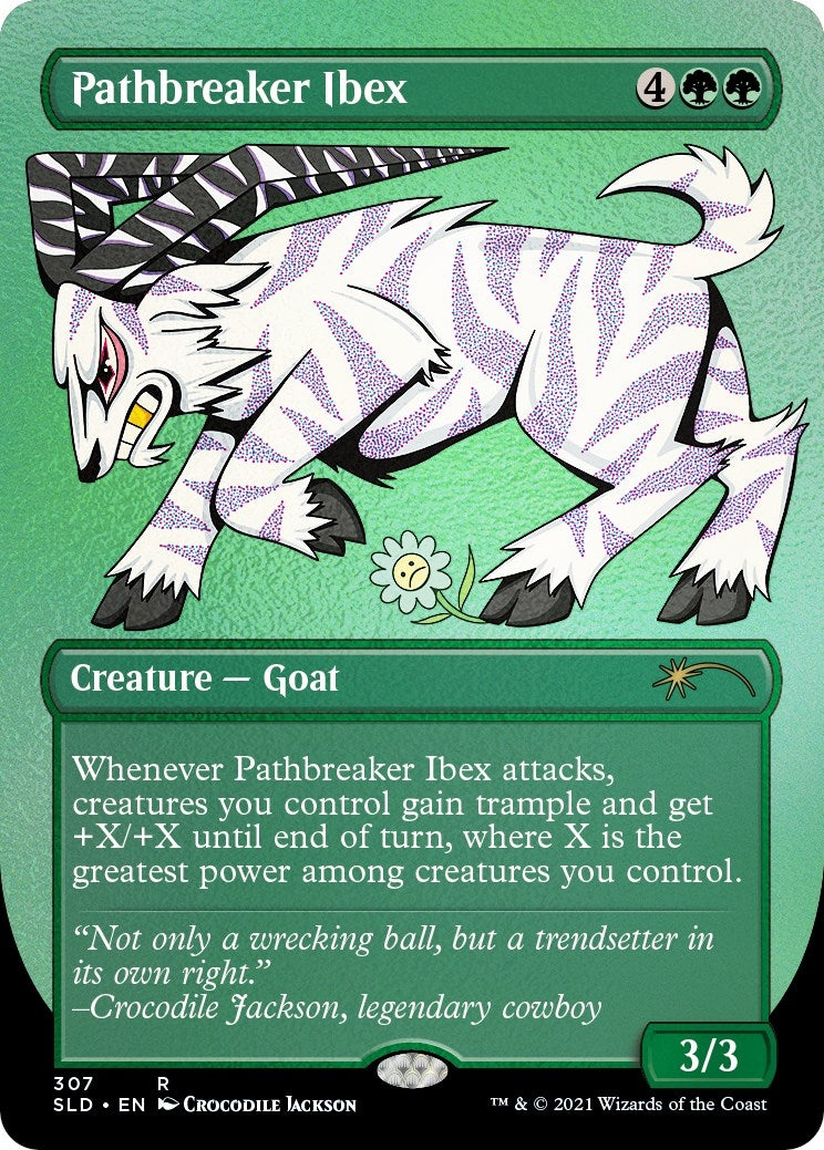 Pathbreaker Ibex (Borderless) (Foil Etched) [Secret Lair Drop Series]