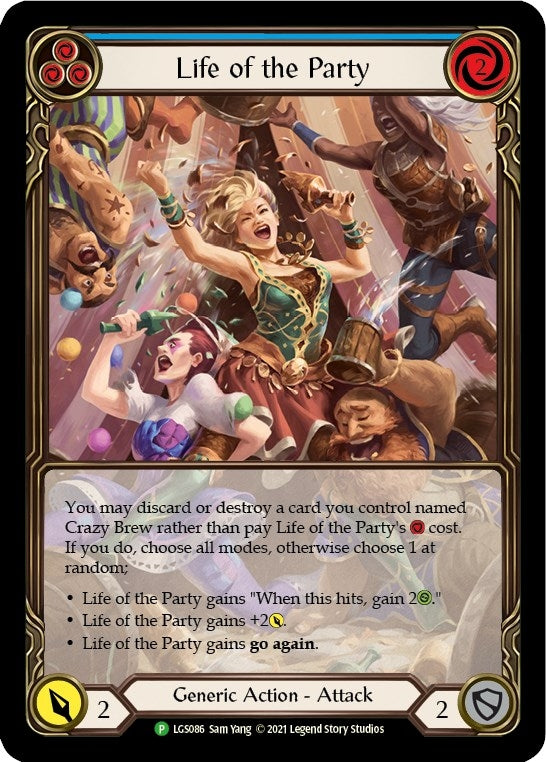 Image for Life of the Party (Blue) [Flesh and Blood: Promo Cards]