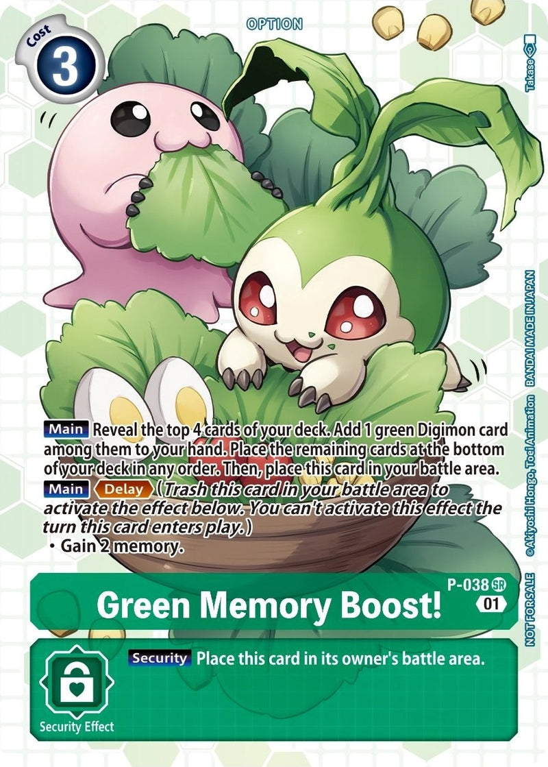 Image for Green Memory Boost! - P-038 (Next Adventure Box Promotion Pack) [Digimon Promotion Cards]