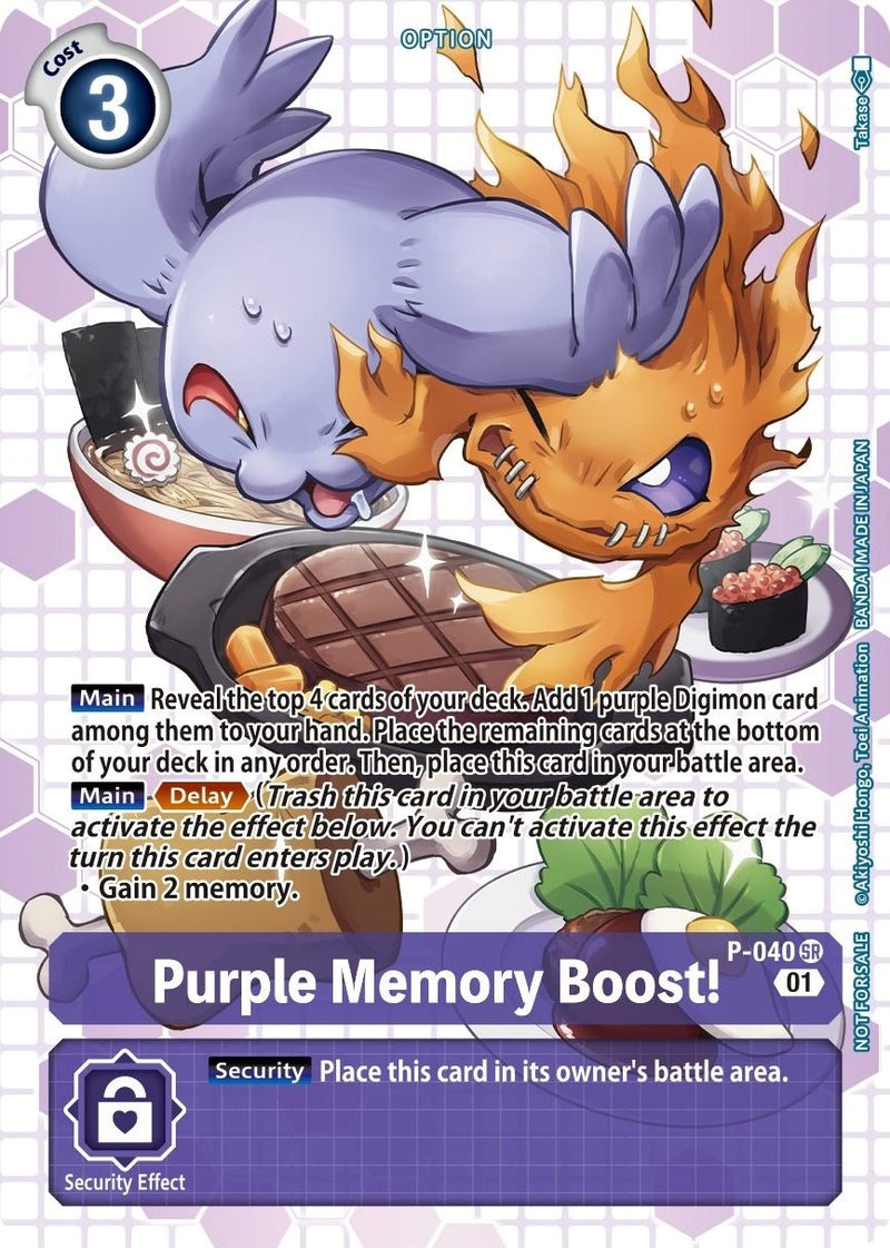 Image for Purple Memory Boost! - P-040 (Next Adventure Box Promotion Pack) [Digimon Promotion Cards]