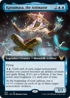 Katsumasa, the Animator (Extended Art) [Kamigawa: Neon Dynasty Commander]