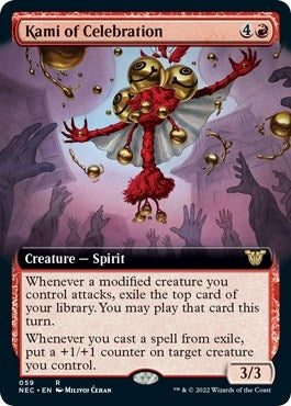 Kami of Celebration (Extended Art) [Kamigawa: Neon Dynasty Commander]