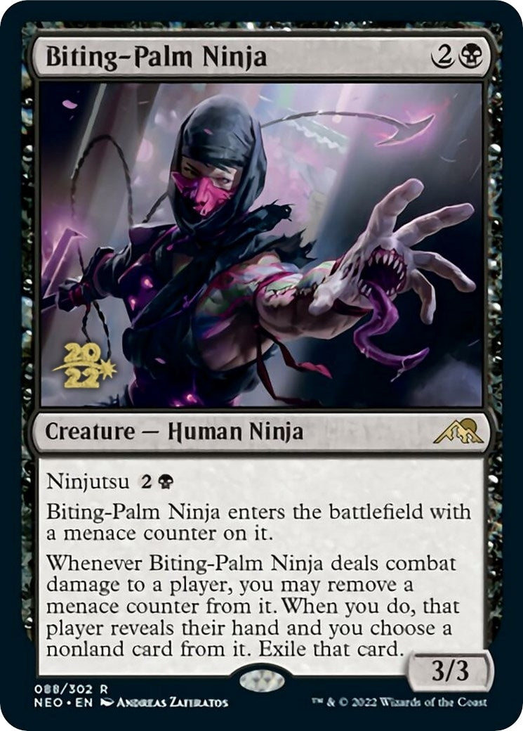 Biting-Palm Ninja [Kamigawa: Neon Dynasty Prerelease Promos]
