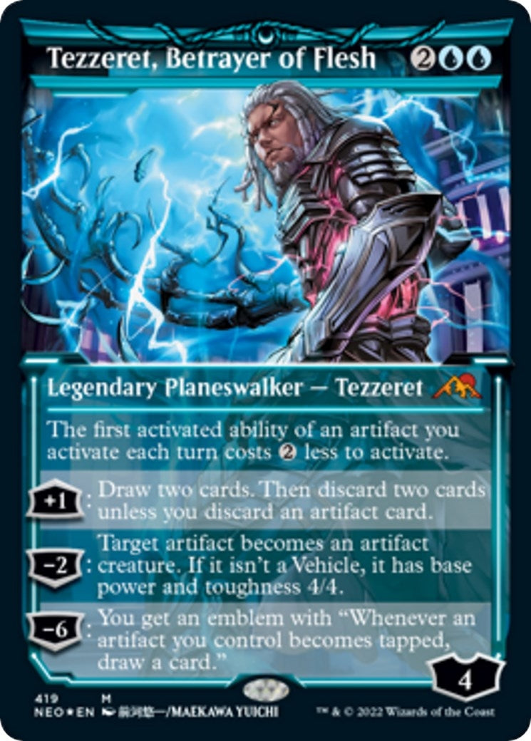 Tezzeret Betrayer of Flesh Showcase Foil Etched (419) [NEO]