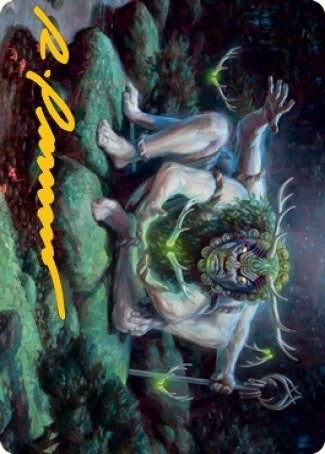 Myojin of Towering Might Art Card Gold Stamped Signature (34) [ASNEO]