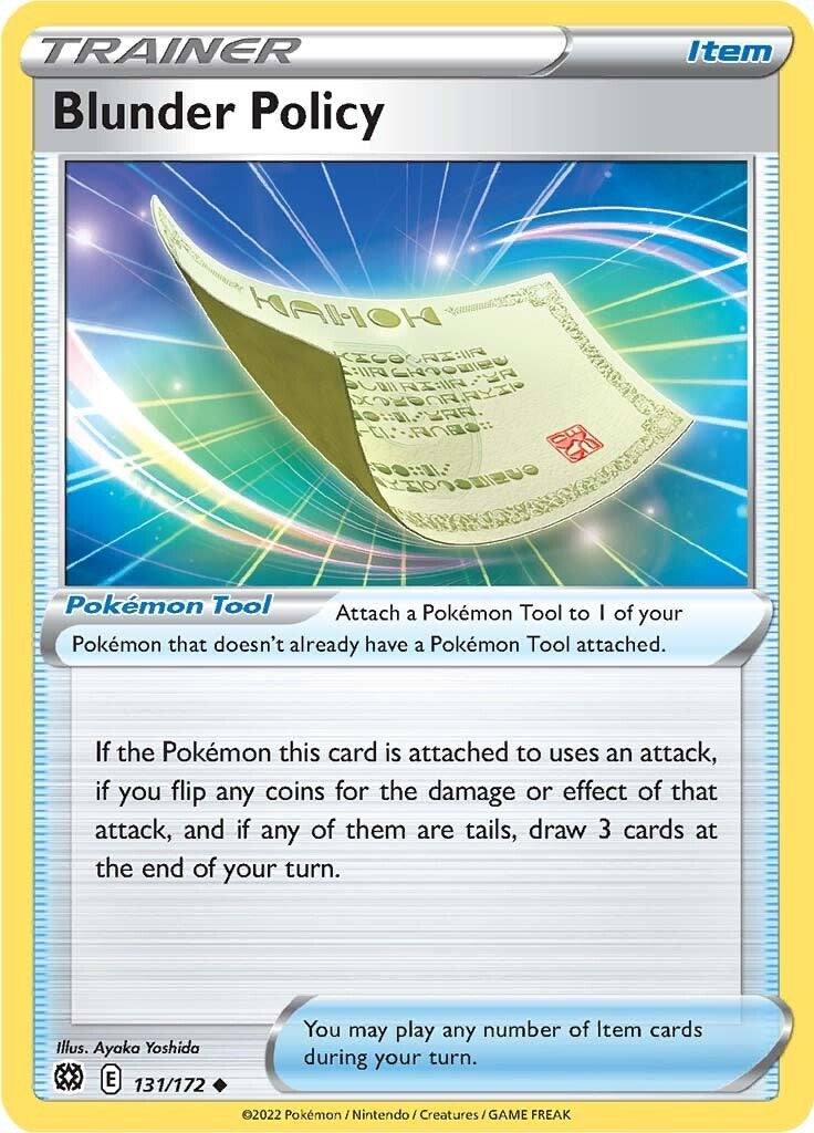 Blunder Policy (131/172) [SWSH09]