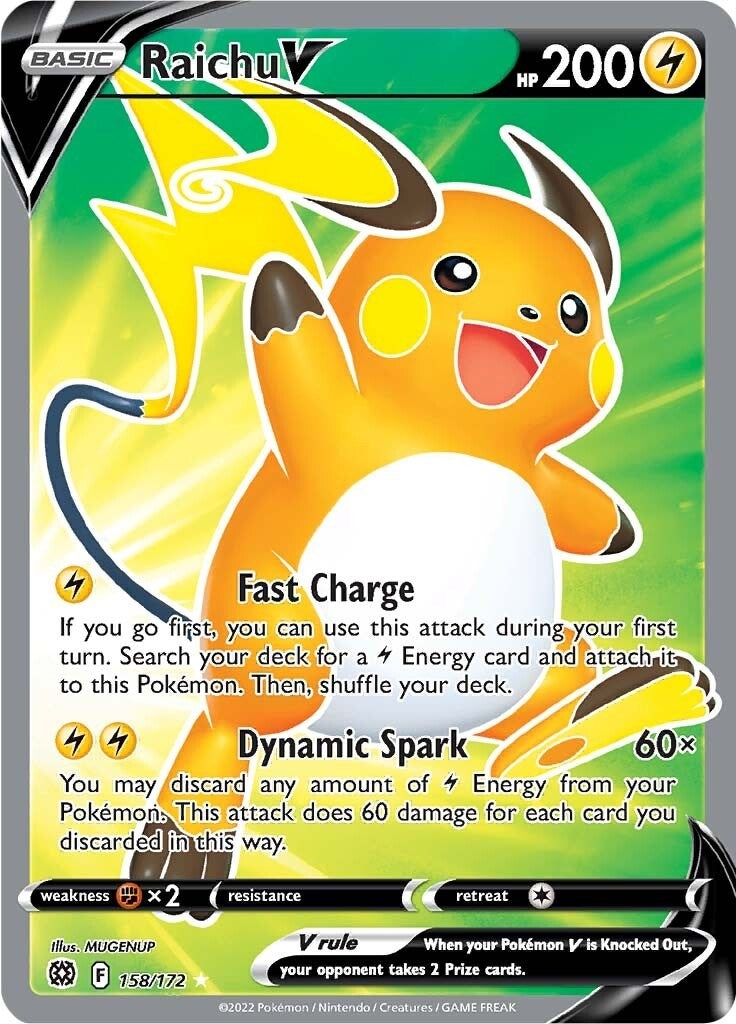 Raichu V Full Art (158/172) [SWSH09]
