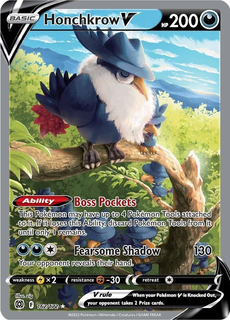 Honchkrow V Alternate Full Art (162/172) [SWSH09]