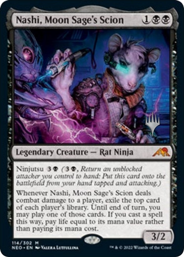 Nashi, Moon Sage's Scion (Promo Pack) [Kamigawa: Neon Dynasty Promos]