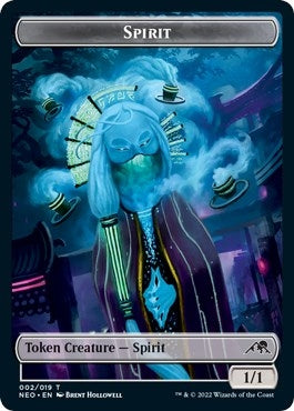 Spirit 002 Emblem Tezzeret Betrayer of Flesh Double sided Token (2 // 19) [NEO]
