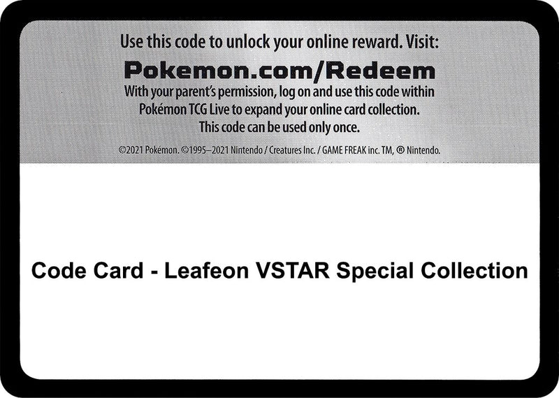 Code Card Leafeon VSTAR Special Collection [SWSH09]