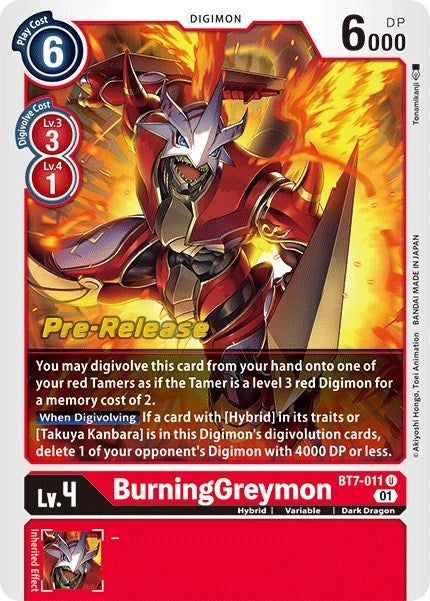 Image for BurningGreymon [Next Adventure Pre-Release Cards]