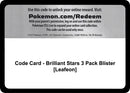 Code Card Brilliant Stars 3 Pack Blister Leafeon [SWSH09]