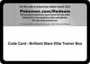 Code Card Brilliant Stars Elite Trainer Box [SWSH09]