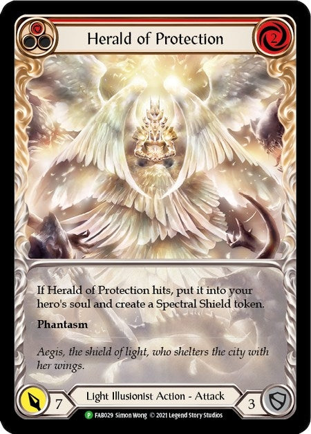 Image for Herald of Protection (Red) [Flesh and Blood: Promo Cards]