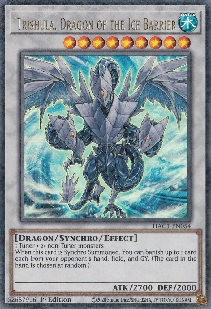 Trishula Dragon of the Ice Barrier Duel Terminal (HAC1-EN054) [HAC1]
